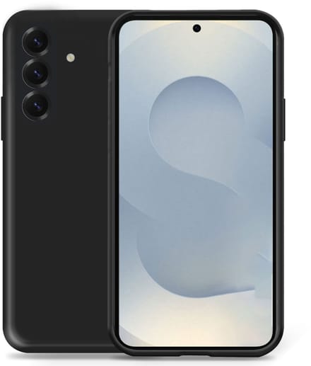 Technow hoesje geschikt voor Samsung S25 Plus - Liquid Back Case Cover Zwart