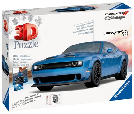 Ravensburger Puzzle 3D Dodge Challenger Hellcat Widebody - 3D Puzzel - 108 stukjes