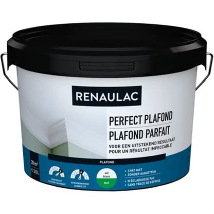 Renaulac Perfect Plafond Verf - Mat - Wit - 2,5l
