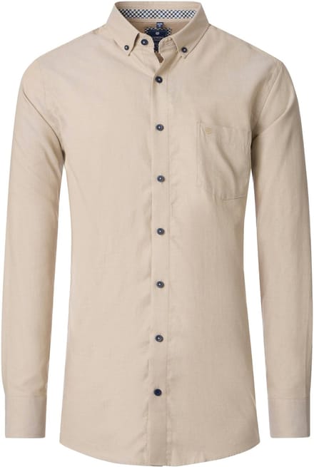Redmond comfort fit overhemd - Oxford - beige