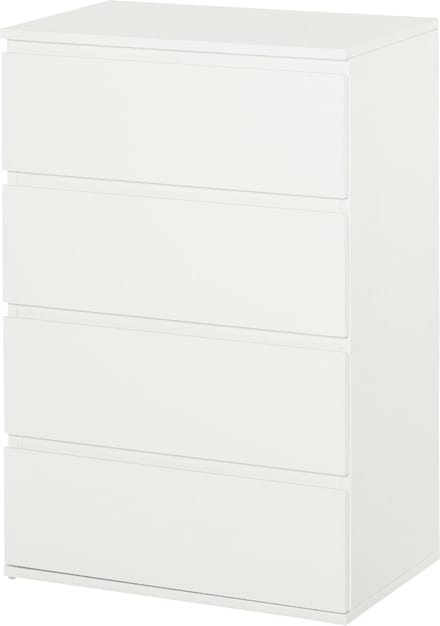 HOMCOM-Kommode-Holzwerkstoff-55L x 33B x 80H cm-Weiß
