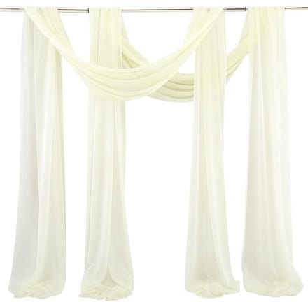 Chiffon Gordijn - Dailygoods- Trouwbooggordijn 2 stuks