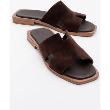 Jez Leer Slide Sandaal (Women)