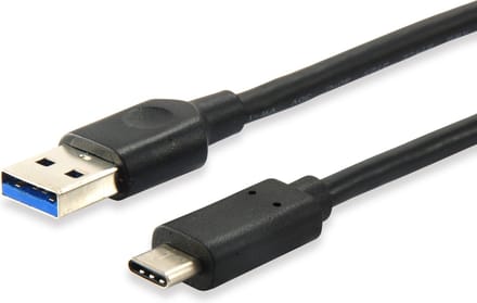 USB-kabel 1 meter USB 3.2 Gen 2 (3.1 Gen 2) USB A USB C Zwart