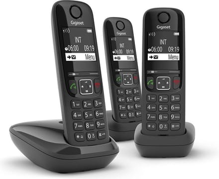 Gigaset AS690 Trio DECT-telefoon Zwart Nummerherkenning