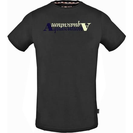Aquascutum Reflectie Logo Zwart T-shirt