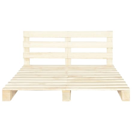 vidaXL - Bedframe - pallet - massief - grenenhout - 140x200 - cm