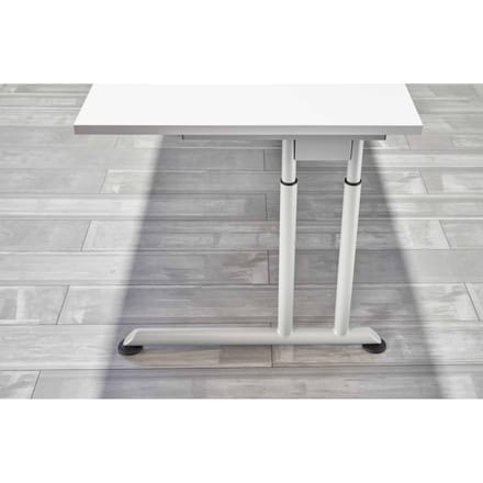 ZENO 12 S | Bureau - 120x80 Beuken/Zilver Tafelhoogte I In hoogte verstelbaar