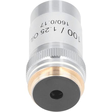 Achromatisch Objectief Messing Verchroomd 100X Hoge Vergroting Microscooplens Interface 20,2 mm
