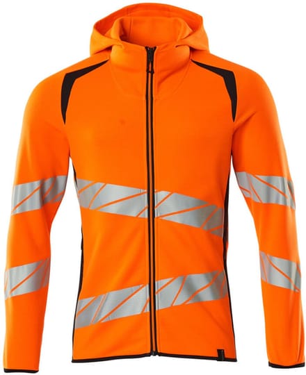 Mascot Accelerate Safe Capuchontrui met rits 19284-781 - hi-vis oranje/donkermarine - S