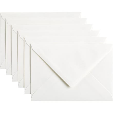 Papicolor Envelop C6 hagelwit 105gr-CV 6 stuks 302930 - 114x162 mm