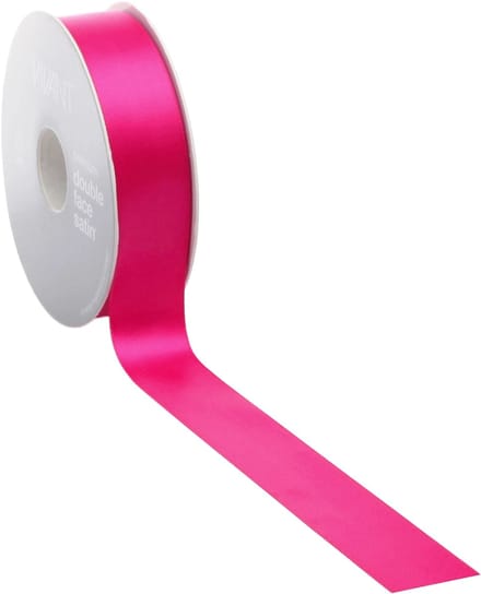Fuchsia Satijnlint – 25 mm × 25 m – double face satijn