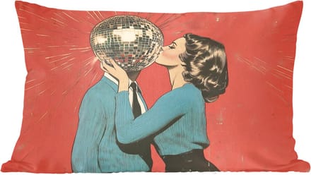 Sierkussens - Kussentjes Woonkamer - 60x40 cm - Vrouw - Retro - Discobal - Kus