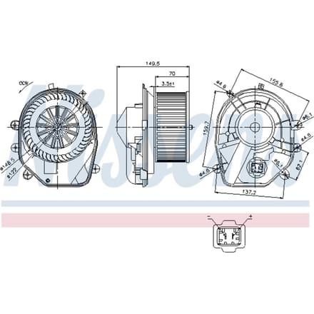 Binnenventilator NISSENS 87030