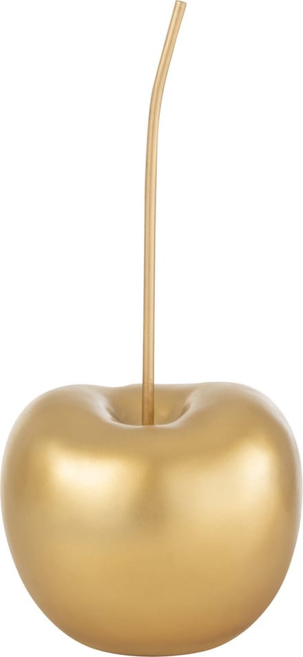 J-Line decoratie Kers - polyresin - goud - small