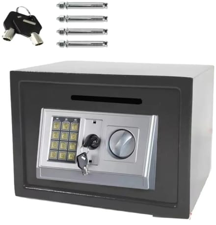 Digitale Code Veiligheidskluis Quorin - 16L Veiligheidsbox voor Thuis, Kantoor & Hotel - 2 Noodsleutels voor Geld & Documenten