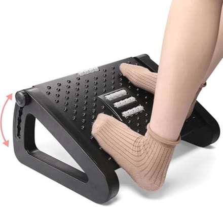 Verstelbare Ergonomische Voetsteun met Massagerollen voor Thuis en Kantoor