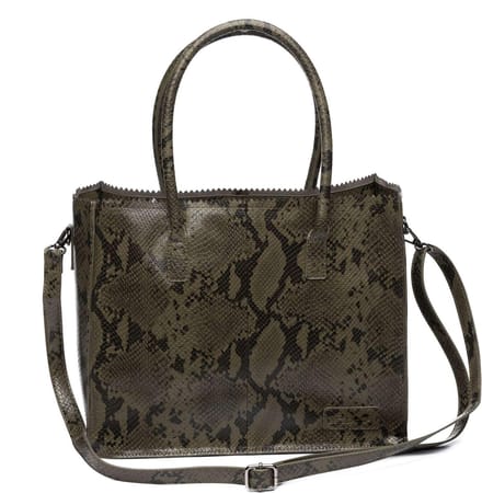 Zebra Natural Bags Shopper - Olijfgroen