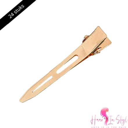 Haar in Stijl® 24 Goud Metal Clips - Haarklem - Kapper Haartools
