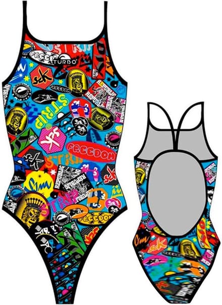 Turbo Stickers Zwemkleding Veelkleurig M Vrouw