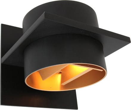Wandlamp | 14 cm | muro | G9 | goud zwart | metaal | moderne design sfeerverlichting