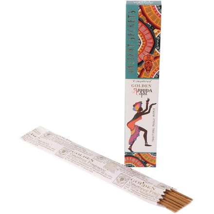 Bâtonnets d'encens dorés 15 g - Kopal et Rue