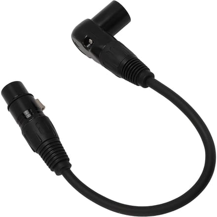 XLR Microfoon Verlengkabel Adapter 90 Graden XLR Male naar Female 3-Pins Microfoonkabel voor Luidsprekers 1.8m/ 6ft