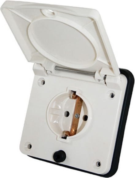 Inbouwstekkerdoos Randaarde 230V Wit