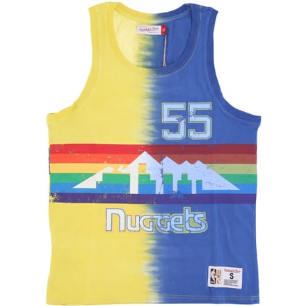 NBA Verticale Tie Dye-tanktop Hardwood Classics nr. 55 Dikembe Mutombo Dennug voor heren