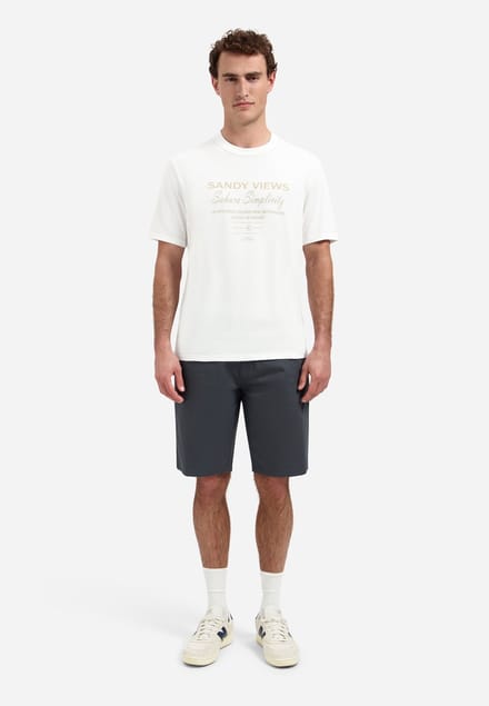 T-shirt met ronde hals en korte mouwen met print