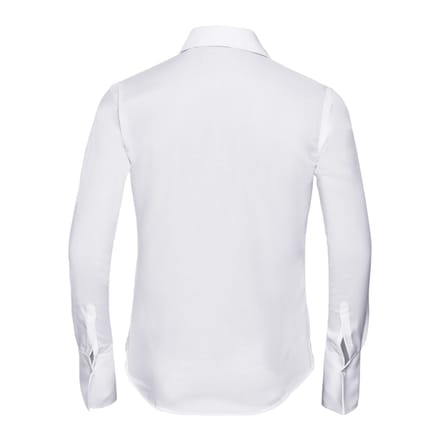 Russell Collection Dames/Dames Ultimate Non-Iron Getailleerde Overhemd met Lange Mouwen (Wit)