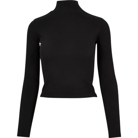 Urban Classics - Rib Back Cut Out Longsleeve top - M - Zwart