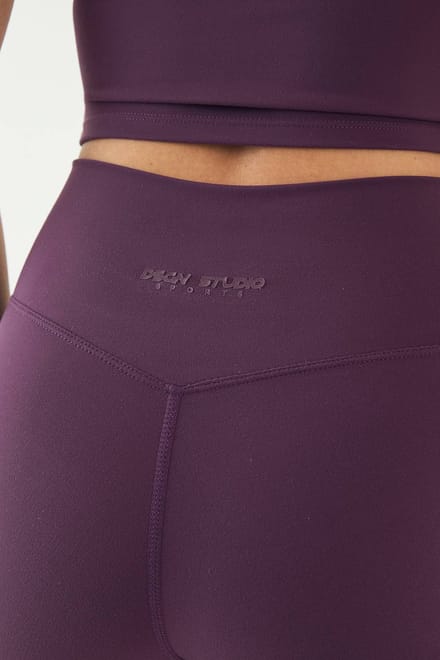 Dames DSGN Studio Ultra Sculpt Wrap Taille Legging | Aubergine | Maat: XL