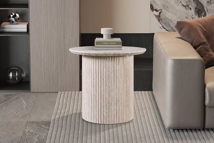 Salontafel Lagos - Ø50x46cm - Travertin