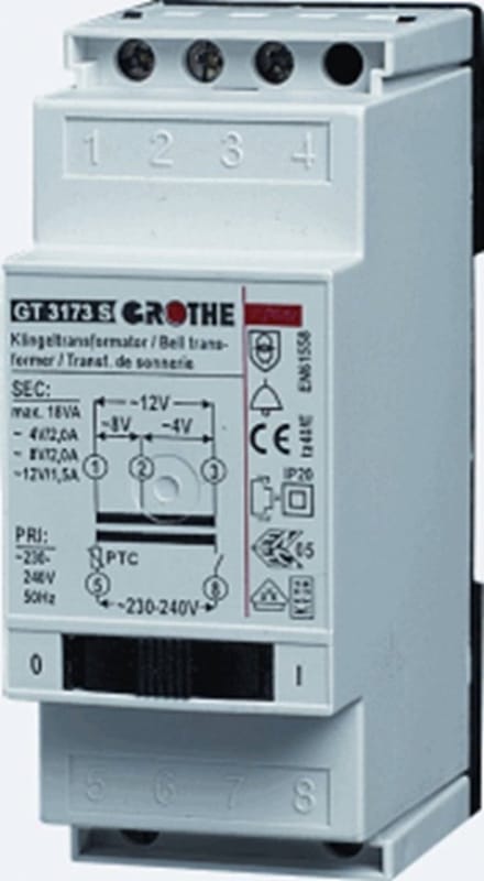 Grothe 14201 Beltransformator 8 V/AC 1 A