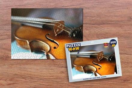 Puzzel Close-up van een viool - Legpuzzel - Puzzel 500 stukjes