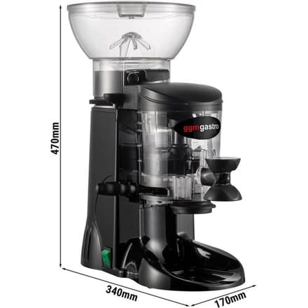 GGM Gastro Kaffeemühle - 1kg - 77dB - Mit Dosierer - Schwarz