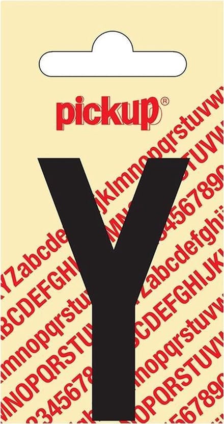 Pickup plakletter Nobel 60 mm zwart Y - 31002060Y