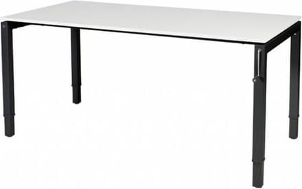 Verstelbaar bureau CB - Slinger 160x80 wit - zwart frame