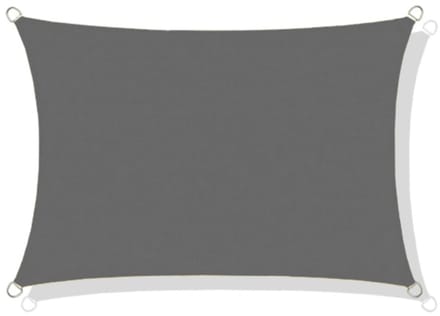 Waterdicht codura zonnezeil 3x5 m donkergrijs