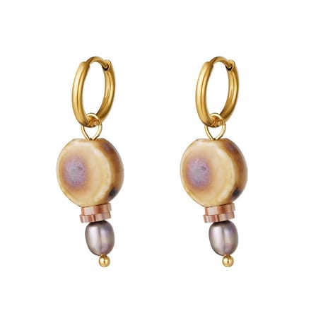 Oorbellen met Gekleurde Charm Small