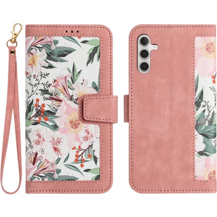Mocaa Samsung Galaxy S25 Floral Series Bookcase Roze