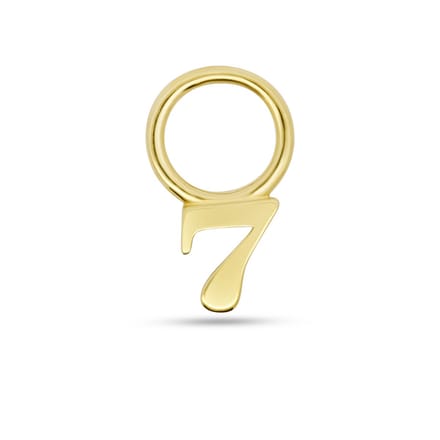New Bling - 9NBG-O157-7 - 14K geelgoud – Bedel – Nummer 7