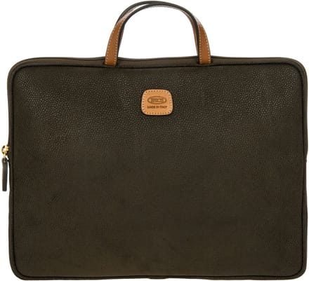 BRIC'S Laptoptas met laptopvak Life PC Holder Olive Groene