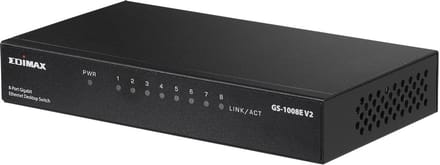Edimax GS-1008E V2 Gigabit Ethernet Switch met 8 poorten / zwart