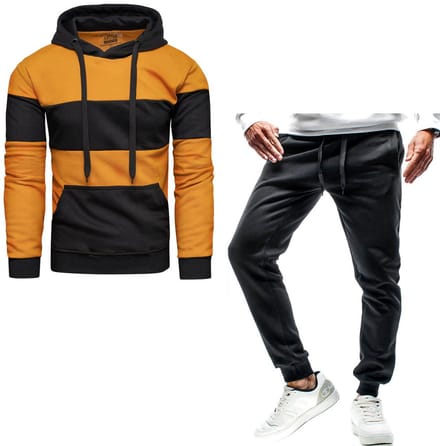 Recea - Trainingspak - Hoodie - Jogger - Geel/Zwart