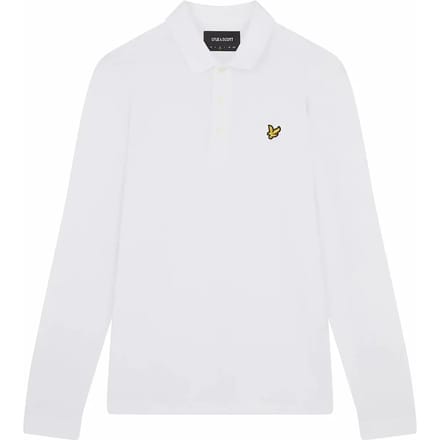 Lyle & Scott Poloshirt met lange mouwen in Wit