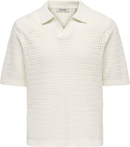 ONLY&SONS - ONSNYLE 5 SS SPLIT POLO KNIT CS - Heren - Gebreide truien