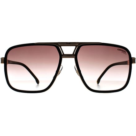 Carrera Aviator Heren Zwart Goud Spiegel op Bourgondisch Gradiënt Carrera 1071/S