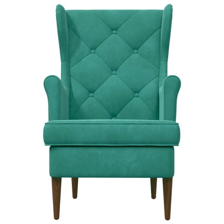 vidaXL Fauteuil Turquoise Fluweel